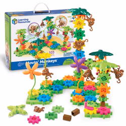 Learning Resources Gears! Gears! Gears! Movin' Monkeys Building Play Set  103 Pieces