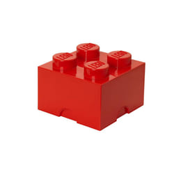 LEGO Red Storage Box Brick 4 Bright  Medium