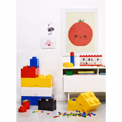 LEGO Red Storage Box Brick 4 Bright  Medium