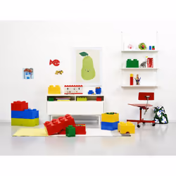 LEGO Red Storage Box Brick 4 Bright  Medium