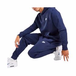 NIKE Club Mens Fleece Tracksuit Hoodie Jogger Navy - Full Tracksuit, S