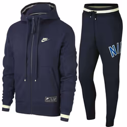 Nike Air Mens Tracksuit Zip Logo Hoodie Bottoms - Large, Grey