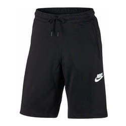 Nike Mens Fleece AV15 Sport Shorts Gym Sweat Black - Large
