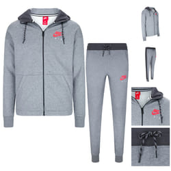 Nike Air Mens Tracksuit Set Grey/Red - Medium