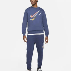 Nike Navy Multi Swoosh Crew Neck Tracksuit - Large