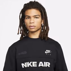 Nike AIR Black Crewneck Tracksuit Sweatshirt - Small