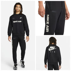 Nike AIR Black Crewneck Tracksuit Sweatshirt - XL