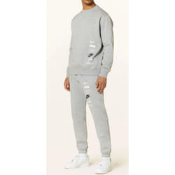 Nike Air Mens Grey Multi Logo Crewneck Tracksuit - Large