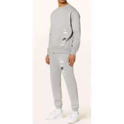 Nike Air Mens Grey Multi Logo Crewneck Tracksuit - XL