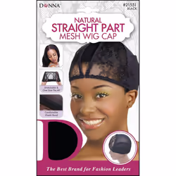 DONNA Straight Part Mesh Wig Cap Wig Cap for Women or Men for SewIns U Part Wigs Black Mesh