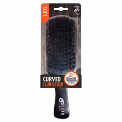 Titan Soft Curved Club Brush For Men All Hair Textures - 1pc  Natural Boar Bristles Wooden Handle  Wooden Hair Brush