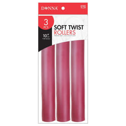 DONNA 10 Soft Twist Foam Rollers and Hair Styling Clips for Heatless Curls  1125D PLUM 3PCS