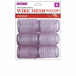 DONNA Wire Mesh Rollers 175D JUMBO 6PCS Foam Hair Rollers Hair Curlers Hair Clips for Hairdressing Styling Heatless Hair Curl ...