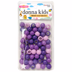 DONNA 16mm Plastic Hair Beads XXL  Purple Tone Mix Color  1pc