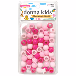 DONNA 16mm Plastic Hair Beads XXL Pink Mix Color