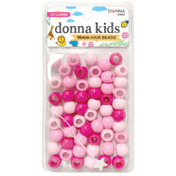 DONNA 16mm Plastic Hair Beads XXL Pink Mix Color