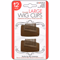Donna Wig Clips 12pcs Wig Clips Wig Clips Hair Extension 1PC BROWN LARGE