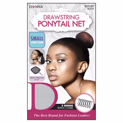 DONNA Wig Cap Drawstring Ponytail Net | Ballet Hair Nets for Bun | Small Hairnet for Girls Ballet Bun & Sleeping Hair Protect ...