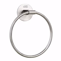 Self Adhesive Towel Ring,Towel Holder Brushed Stainless Steel Towel Holder for Bathroom Single Rod,Water and Rust Proof