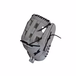 Miken Pro Series Slowpitch Softball Glove  14 inch  White/Blue Laces