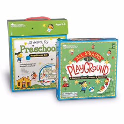Learning Resources All Ready for Preschool Readiness Kit 60 Activities Set Ages 3+ Kindergartner Preparation Kit Preschoo ...