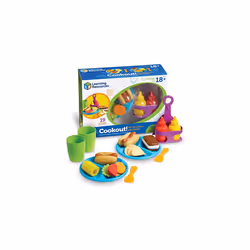 Learning Resources New Sprouts Cookout! 19 Pieces Ages 18+ Months Barbecue Set Pretend Play Food for Toddlers