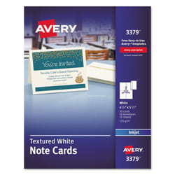Avery 3379 Inkjet Note Cards  w/Envelopes  41/4Inch x51/2Inch  50/