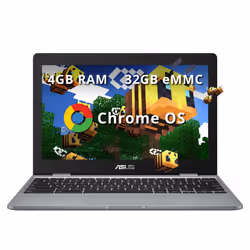 ASUS C223 11.6/'' HD Chromebook Laptop  Intel Celeron N3350 Processor  4GB RAM  32GB eMMC Flash Memory  Intel HD Graphics  HD ...