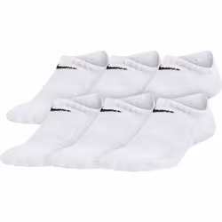 Nike Kids' Everyday Cushioned No-Show Socks (6 Pair) White/Black Med