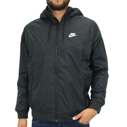 Nike Mens Windrunner Hooded Track Jacket Black/Black/White 727324-010