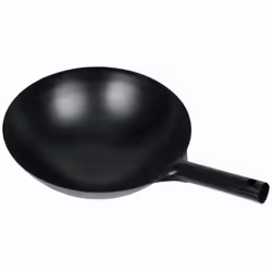 Winco Chinese Wok with Integral Handle 14-Inch Black