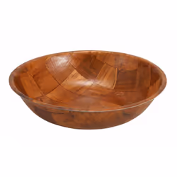 Winco WWB-18 Wooden Woven Salad Bowl 18-Inch Brown