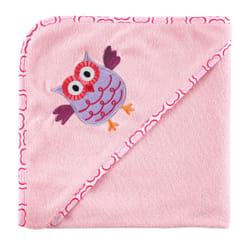 Luvable Friends 10305112_PinkOwl baby towel Cotton