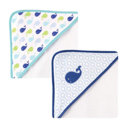 Luvable Friends 10305227_BlueWhale baby towel Cotton 2 pc(s)