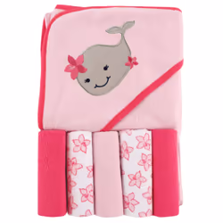 Luvable Friends 10305249_GirlyWhale, Cotton, Girl, 6 pc(s)