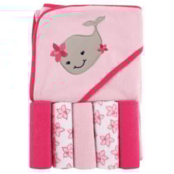 Luvable Friends 10305249_GirlyWhale baby towel Cotton 6 pc(s)