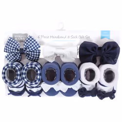 Hudson Baby 10408012_NAVYGINGHAM_ONESIZE clothing variety pack