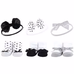 Hudson Baby 10408016_BLACKSILVER_ONESIZE, Hat, Socks, Female, Child, One Size