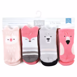 Hudson Baby 10708396_PINKANIMALS_0-6M sock Female