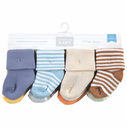 Hudson Baby 10708418_SOFTEARTHTONESTRIPES_6-12M sock Male