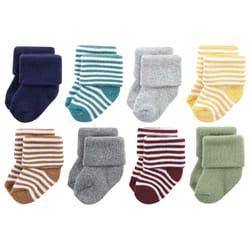 Hudson Baby 10708420_DARKEARTHTONESTRIPES_0-6M sock Male