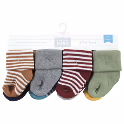 Hudson Baby 10708420_DARKEARTHTONESTRIPES_0-6M sock Male