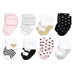 Hudson Baby 10708422_SILVERGOLDPINK_0-6M sock Female
