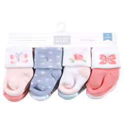 Hudson Baby 10708434_PASTELBUTTERFLY_0-6M sock Female