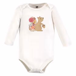 Hudson Baby Unisex Baby Cotton Long-Sleeve Bodysuits  Fall Squirrel 3-Pack  Preemie
