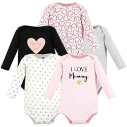 Hudson Baby Unisex Baby Cotton Long-Sleeve Bodysuits  Girl Mommy  Newb