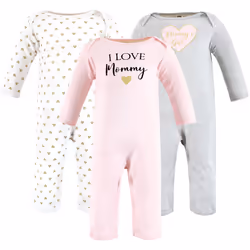 Hudson Baby Unisex Baby Cotton Coveralls Girl-Mommy 6-9 Months