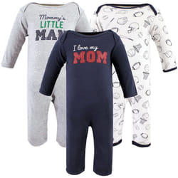Hudson Baby girls Unisex cotton coveralls  Love Mom  6-9 Months  Love Mom  6-9 Months US