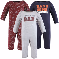 Hudson Baby Unisex Baby Cotton Coveralls  Love Dad  0-3 Months