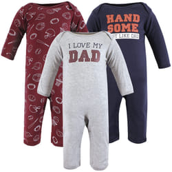 Hudson Baby Unisex Baby Cotton Coveralls  Love Dad  0-3 Months